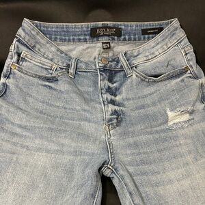 Judy Blue Distressed Ripped style Light Blue Skinny Jeans size 9/29